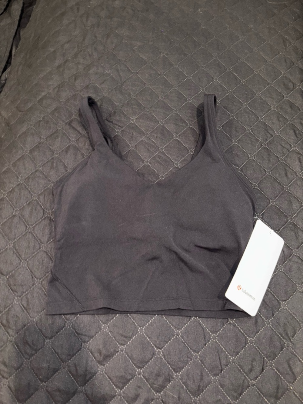lululemon athletica Black Cropped Tank Top